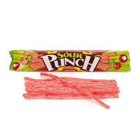 Sour Punch Straws 2-Ounce Packs - Cherry: 24-Piece Box - Candy Warehouse