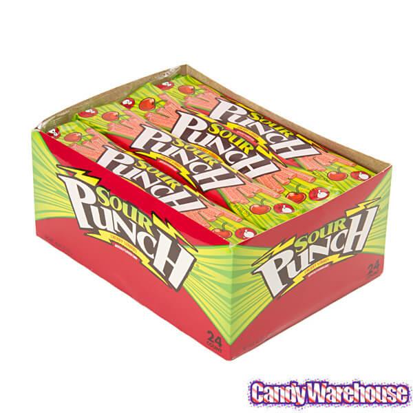 Sour Punch Straws 2-Ounce Packs - Cherry: 24-Piece Box - Candy Warehouse