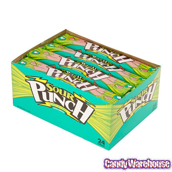 Sour Punch Straws 2-Ounce Packs - Watermelon: 24-Piece Box - Candy Warehouse