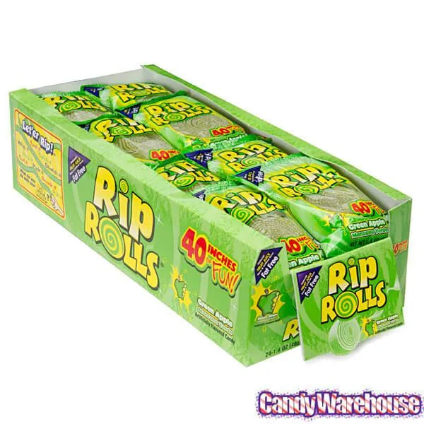 Sour Rip Rolls - Green Apple: 24-Piece Display – Candy Warehouse