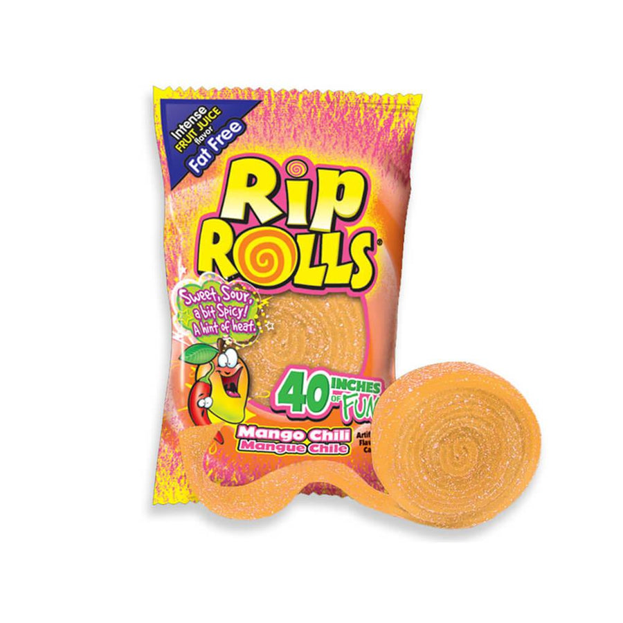 Sour Rip Rolls - Mango Chili: 24-Piece Display - Candy Warehouse