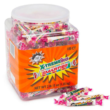 Sour Smarties Candy Rolls: 180-Piece Tub - Candy Warehouse