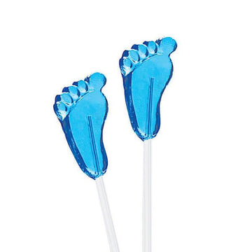 Sparkle Candy Baby Feet Lollipops - Blue: 100-Piece Bag - Candy Warehouse