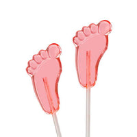 Sparkle Candy Baby Feet Lollipops - Pink: 100-Piece Bag - Candy Warehouse