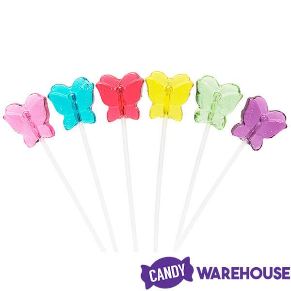 Sparkle Candy Butterfly Lollipops: 100-Piece Bag - Candy Warehouse