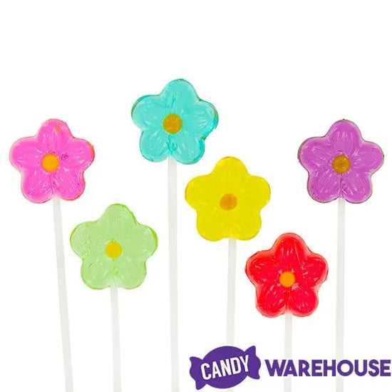 Sparkle Candy Flower Lollipops 100Piece Bag Candy Warehouse