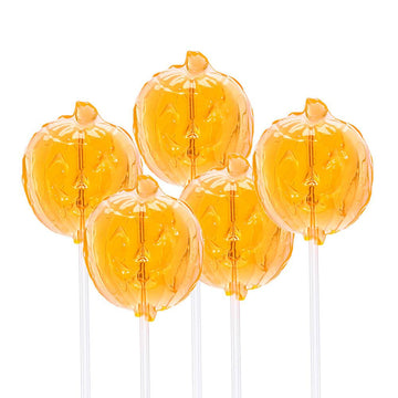 Sparkle Candy Pumpkin Lollipops: 100-Piece Bag - Candy Warehouse