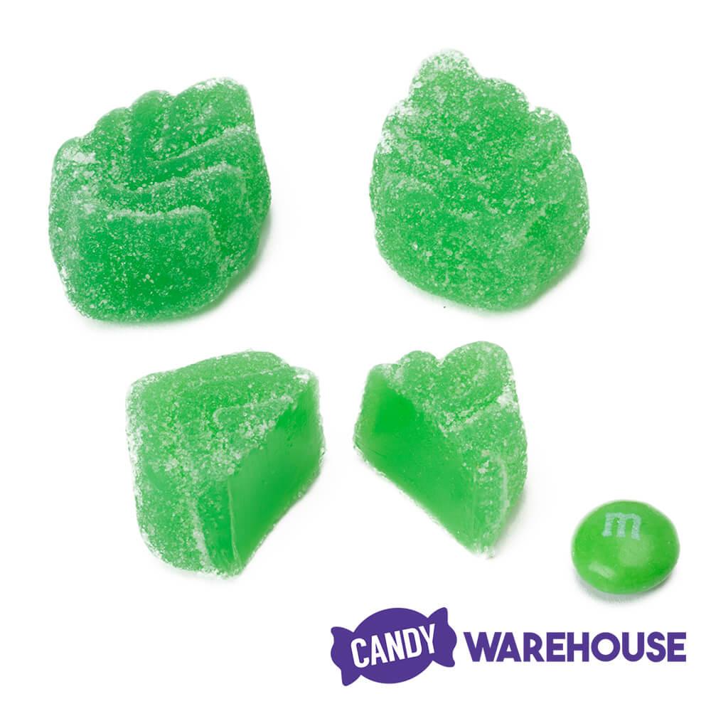 Spearmint Jelly Leaves Candy: 5LB Bag - Candy Warehouse