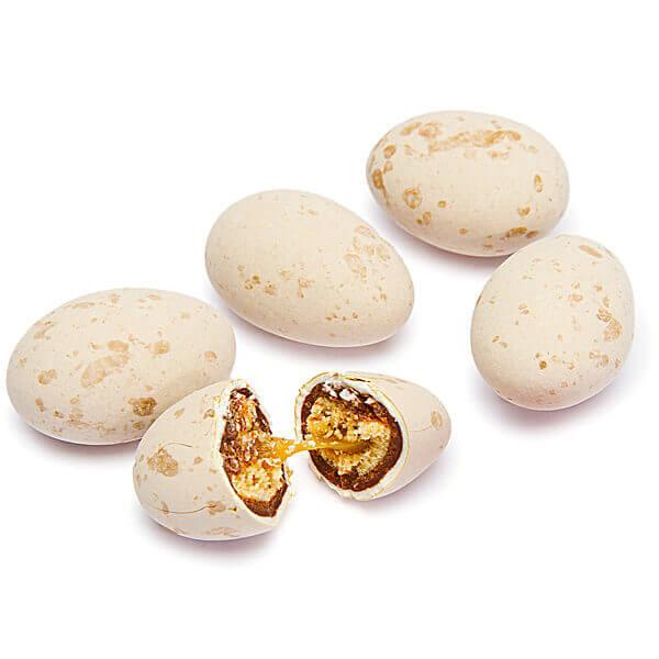 Speckled Tan Caramel Filled Chocolate Quail Eggs Candy: 2LB Bag - Candy Warehouse
