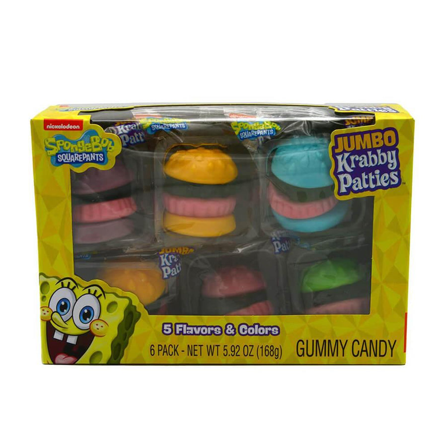 Spongebob SquarePants Jumbo Krabby Patties: 6-Piece Box - Candy Warehouse