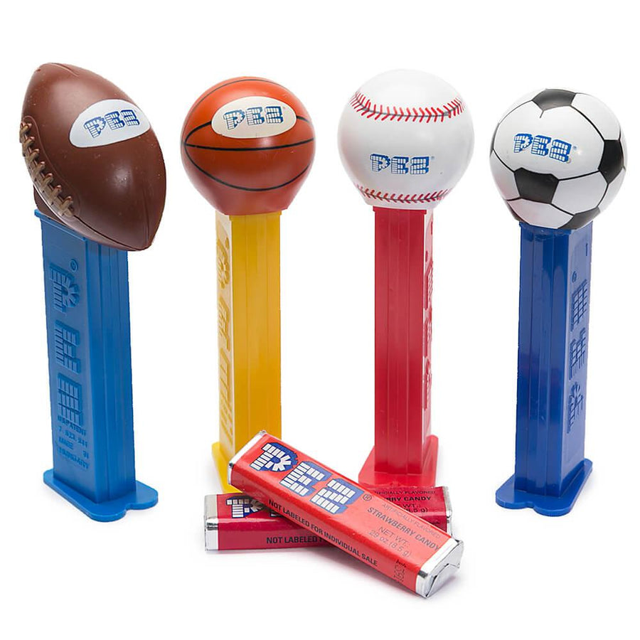 Sports Balls PEZ Candy Packs: 12-Piece Display - Candy Warehouse