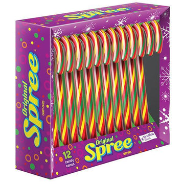 Spree Candy Canes: 12-Piece Box - Candy Warehouse