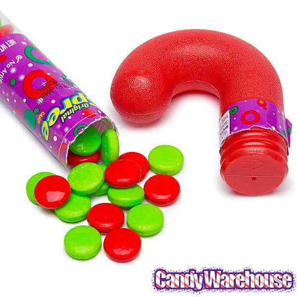 Spree Candy Filled Plastic Candy Cane Tubes: 24-Piece Box | Candy Warehouse