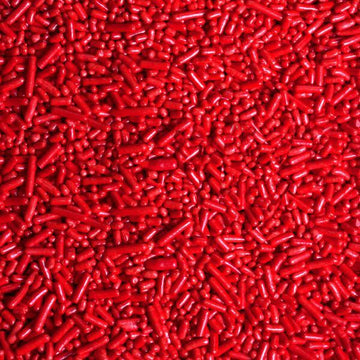 Sprinkle King Candy Sprinkles - Red: 1.2LB Jar - Candy Warehouse