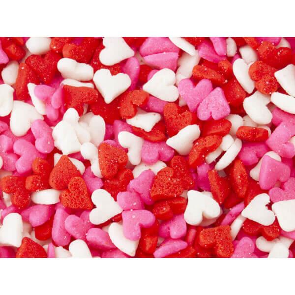 Sprinkle King Tiny Heart Shaped Sprinkles Candy: 5LB Carton - Candy Warehouse