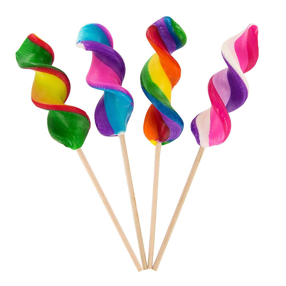 Squire Boone Corkscrew Twist Lollipops: 24-Piece Box - Candy Warehouse