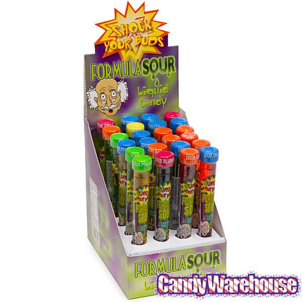 Squire Boone Formula Sour Liquid Candy Test Tubes: 24-Piece Box - Candy Warehouse