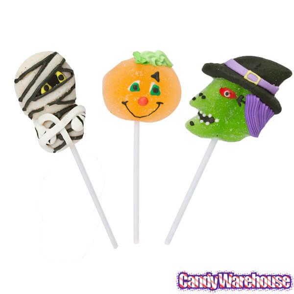 Squire Boone Halloween Characters Jelly Lollipops Candy: 12-Piece Box - Candy Warehouse
