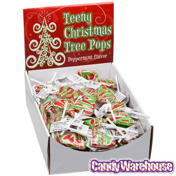 Squire Boone Teeny Christmas Tree Swirl Pops 96-Piece Box - Candy Warehouse