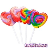 Squire Boone Teeny Swirled Heart Lollipops: 48-Piece Box - Candy Warehouse