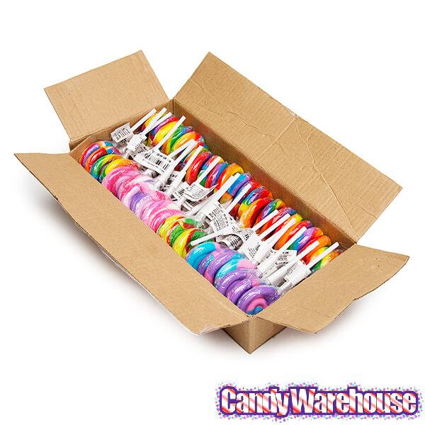 Squire Boone Teeny Tiny Swirl Lollipops: 48-Piece Box - Candy Warehouse
