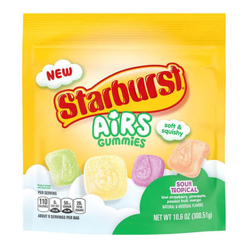 Starburst Airs Gummies Candy - Sour Tropical: 10.6-Ounce Bag - Candy Warehouse