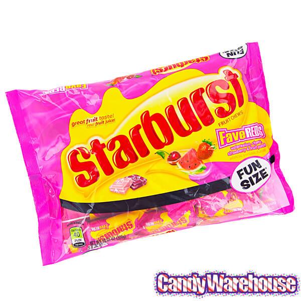 Starburst Fruit Chews Candy Fun Size Packs - FaveREDs: 30-Piece Bag - Candy Warehouse