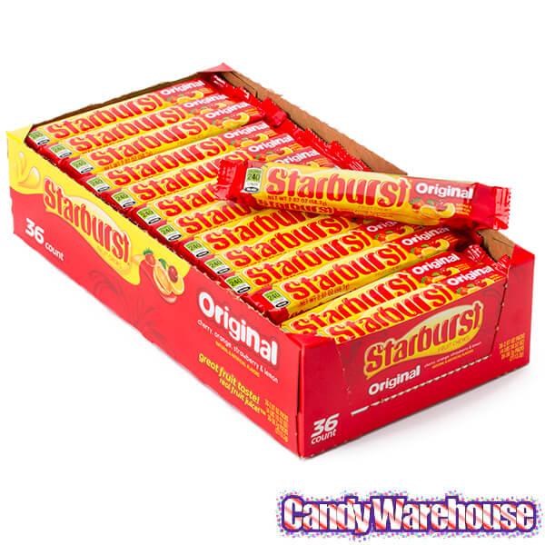 Starburst Fruit Chews Candy Packs - Original: 36-Piece Box - Candy Warehouse