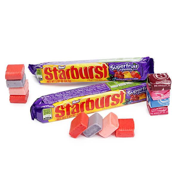 Starburst Fruit Chews Candy Packs - Superfruit: 24-Piece Box - Candy Warehouse