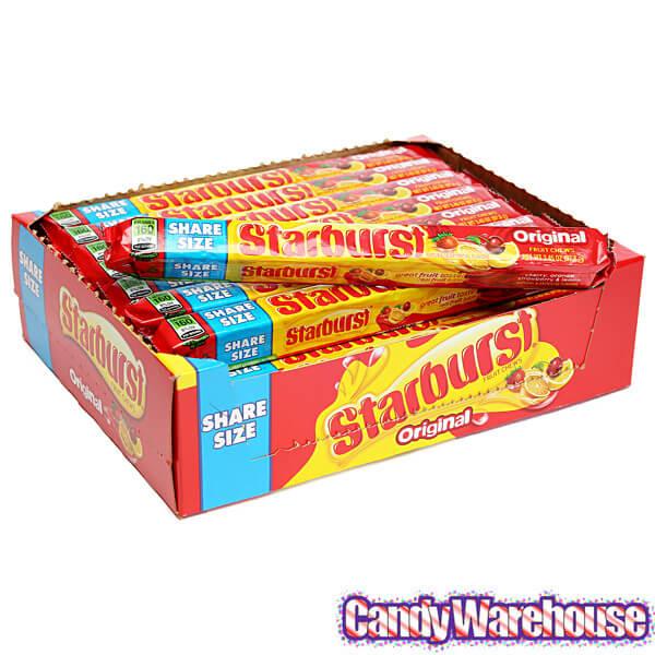 Starburst Fruit Chews King Size Candy Packs - Original: 24-Piece Box - Candy Warehouse