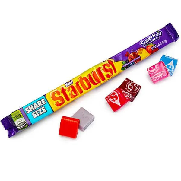 Starburst Fruit Chews King Size Candy Packs Superfruit 24Piece Box Candy Warehouse