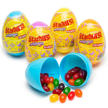 Starburst Jelly Beans Filled Plastic Easter Eggs: 12-Piece Display - Candy Warehouse