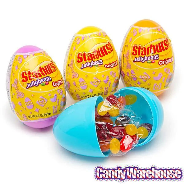 Starburst Jelly Beans Filled Plastic Easter Eggs 12Piece Display