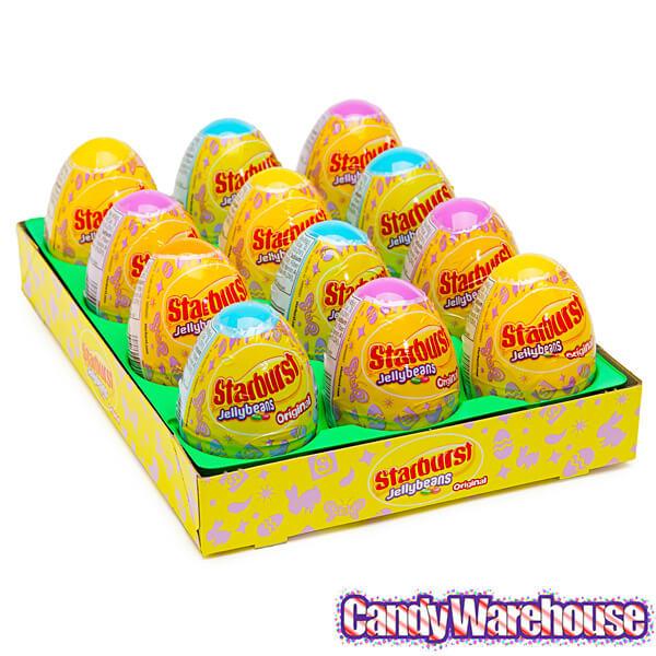 Starburst Jelly Beans Filled Plastic Easter Eggs: 12-Piece Display - Candy Warehouse
