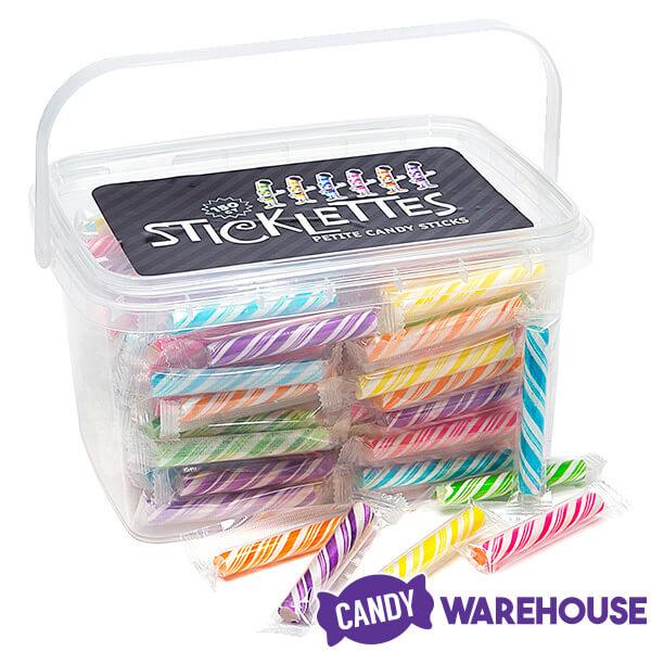 Sticklettes Petite Candy Sticks - Assorted: 150-Piece Tub - Candy Warehouse