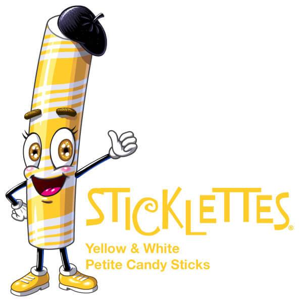 Sticklettes Petite Candy Sticks - Lemon: 150-Piece Tub - Candy Warehouse