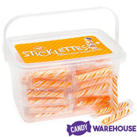 Sticklettes Petite Candy Sticks - Orange: 150-Piece Tub - Candy Warehouse