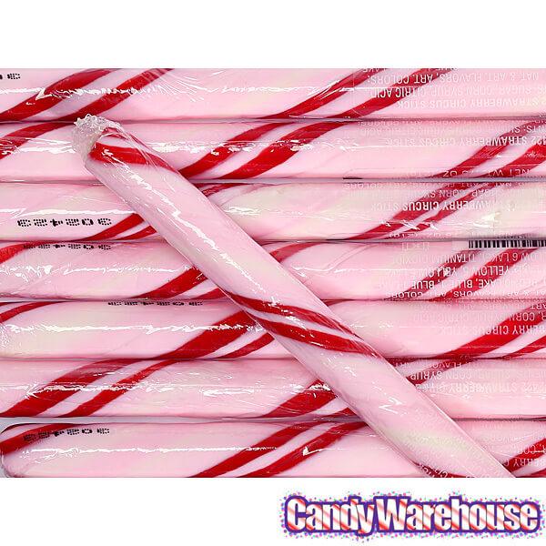 Strawberry Hard Candy Sticks: 100-Piece Box - Candy Warehouse