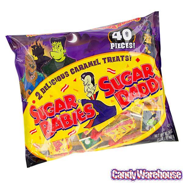Sugar Babies and Sugar Daddy Candy Snack Size Pack Combo: 40-Piece Bag - Candy Warehouse