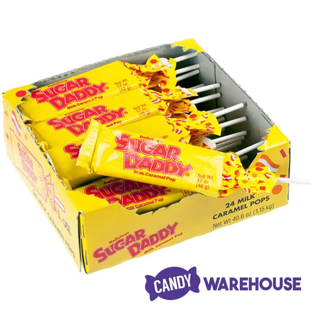 Daddy Candy Sugar Daddy Caramel Pops - Large: 24-Piece Box – Candy Warehouse
