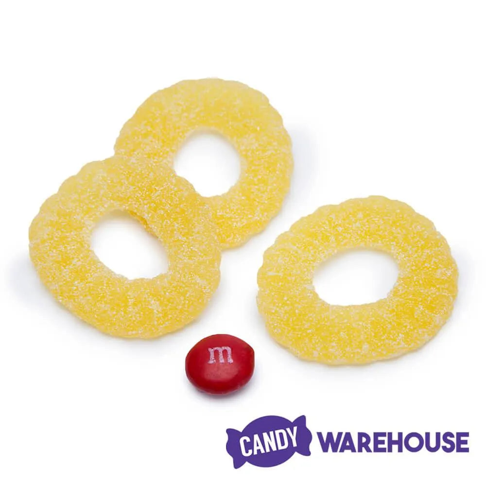 Sugared Gummy Pineapple Rings Candy: 1KG Bag | Candy Warehouse