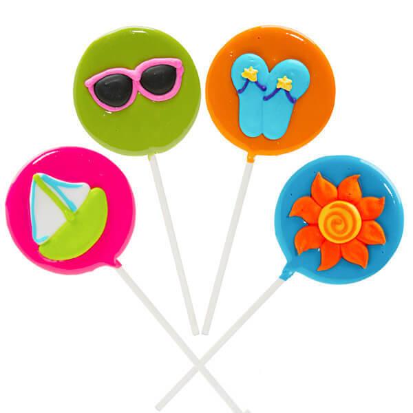 Summer Hard Candy Lollipops: 12-Piece Pack - Candy Warehouse