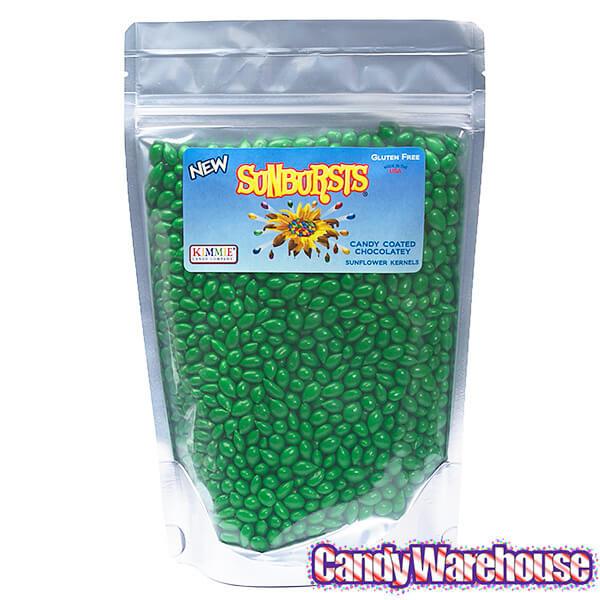Sunbursts Chocolate Sunflower Seeds - Green: 1LB Bag - Candy Warehouse