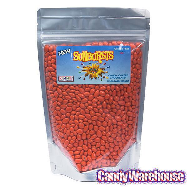 Sunbursts Chocolate Sunflower Seeds - Orange: 1LB Bag - Candy Warehouse