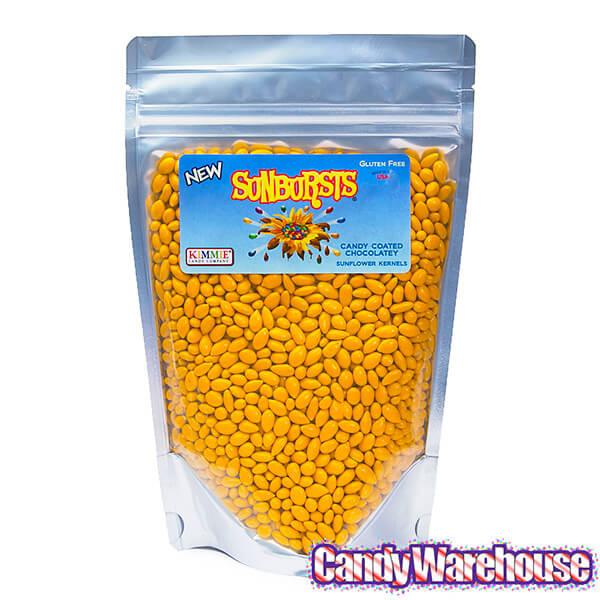 Sunbursts Chocolate Sunflower Seeds - Yellow: 1LB Bag - Candy Warehouse