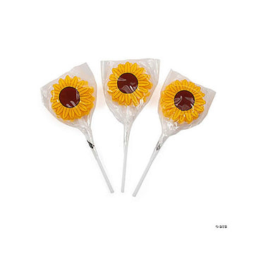 Sunflower Lollipops: 12-Piece Box - Candy Warehouse
