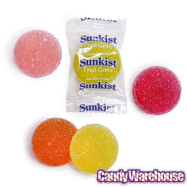 Sunkist Fruit Gems Candy - Wrapped: 2LB Bag - Candy Warehouse