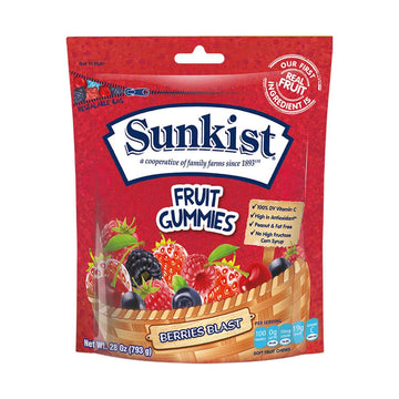 Sunkist® Fruit Gummies - Berry Blast: 28-Ounce Bag - Candy Warehouse