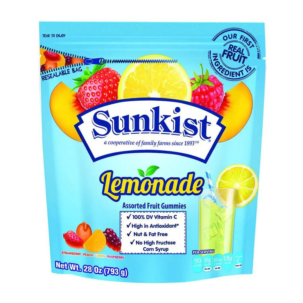 Sunkist® Fruit Gummies - Lemonade: 28-Ounce Bag | Candy Warehouse