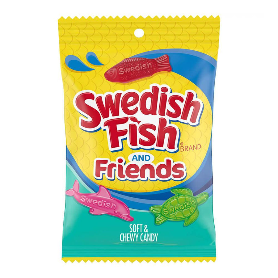 Swedish Fish and Friends Candy: 8-Ounce Bag - Candy Warehouse
